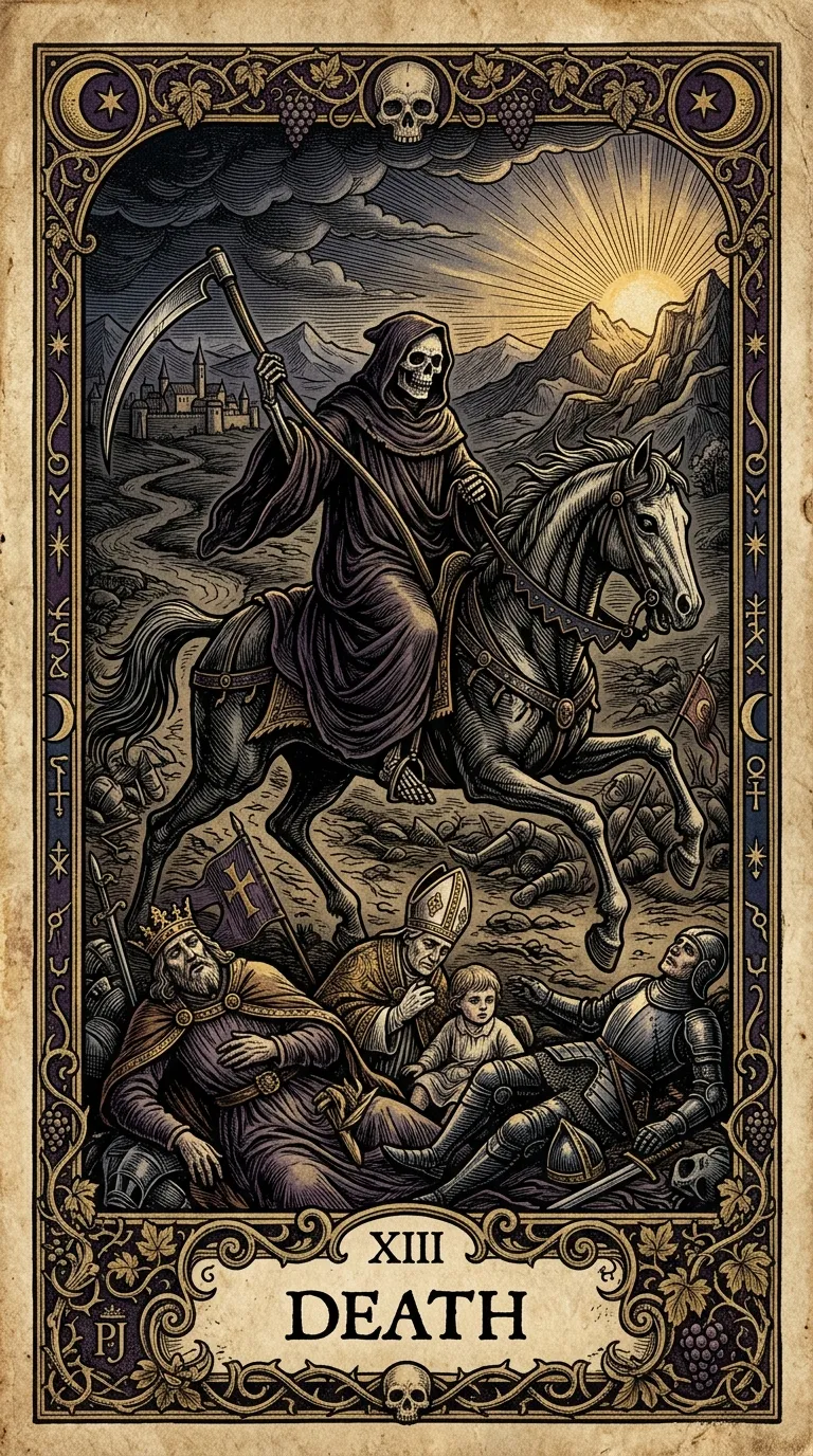 Death tarot card illustration