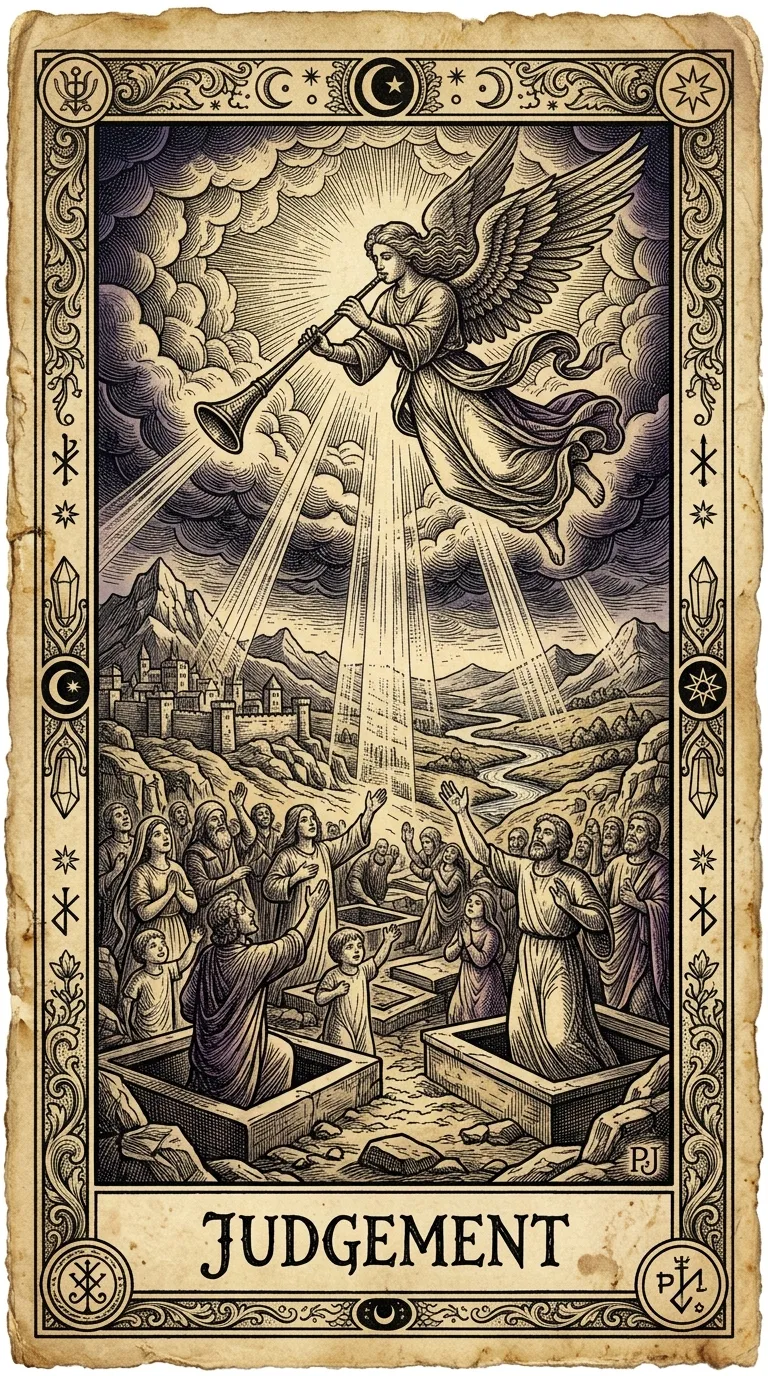 Judgement tarot card illustration