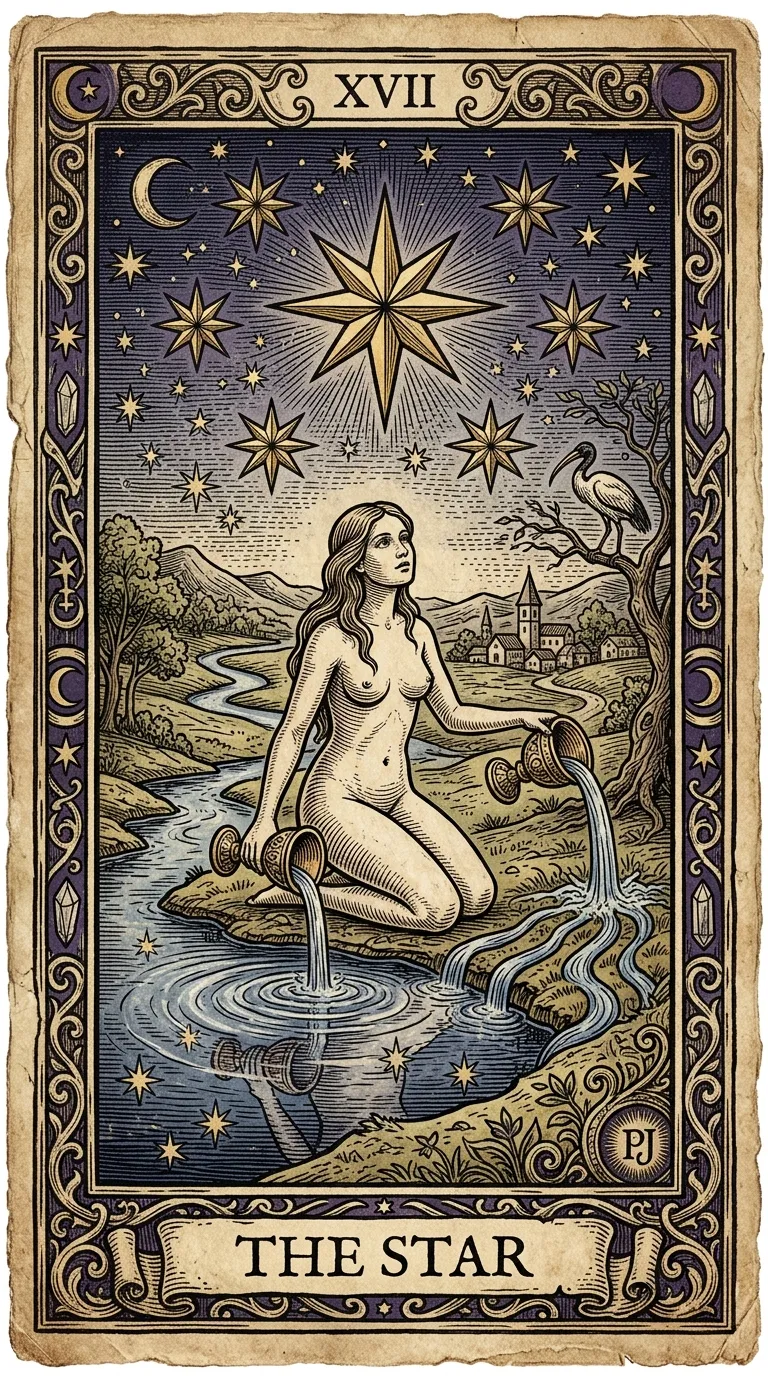 The Star tarot card illustration