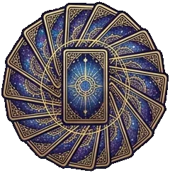 Three card spread illustration