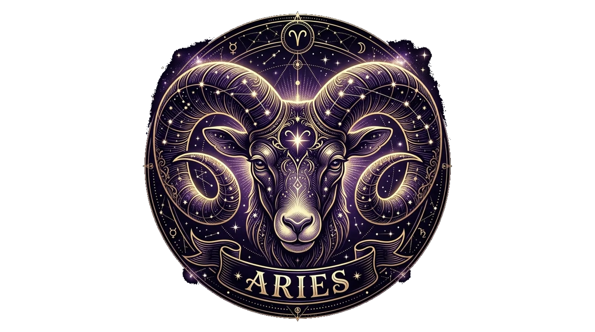 Aries zodiac sign illustration