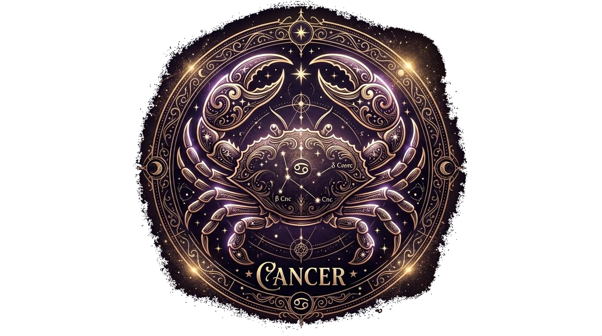 Cancer zodiac sign illustration
