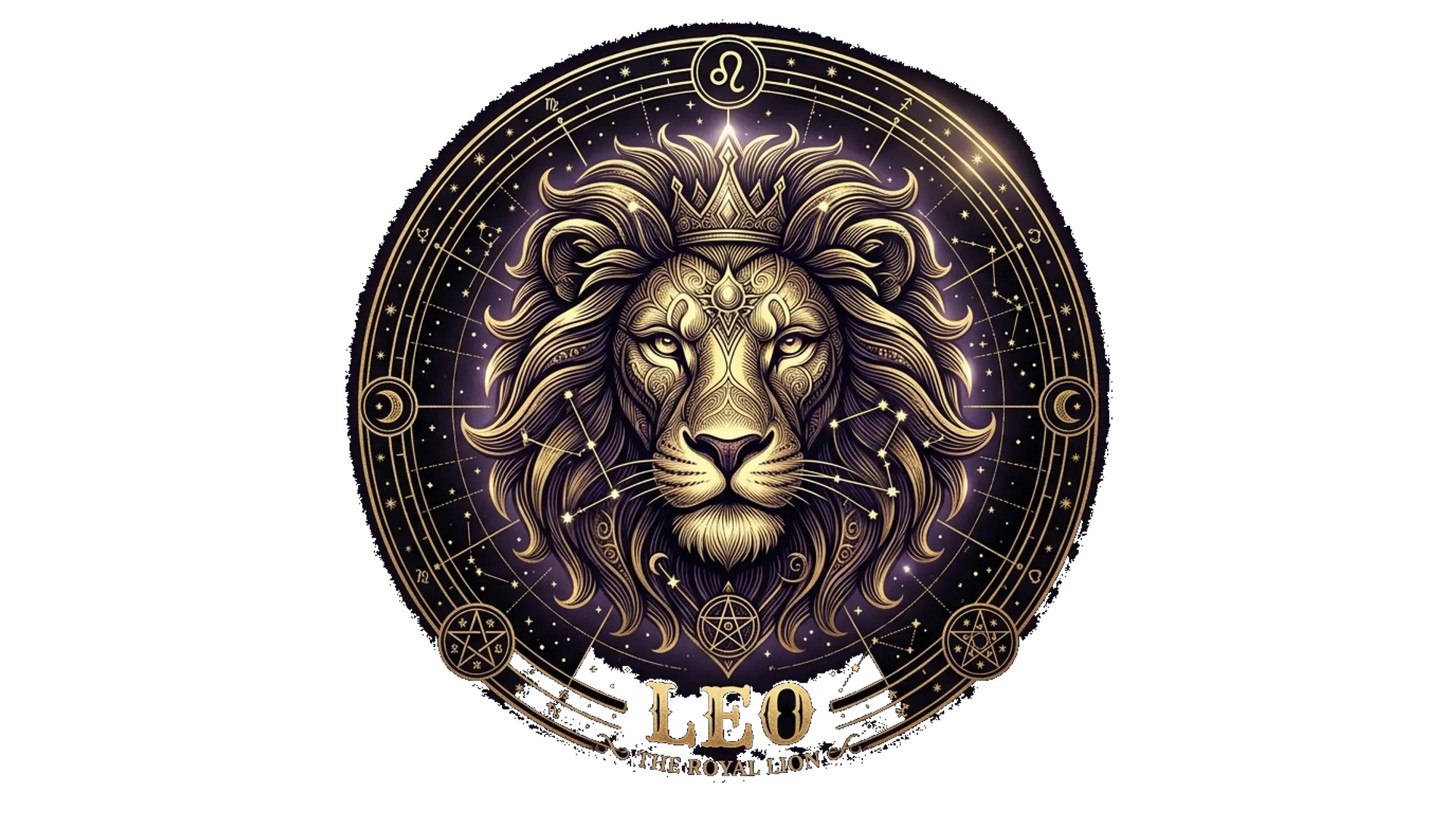 Leo zodiac sign illustration