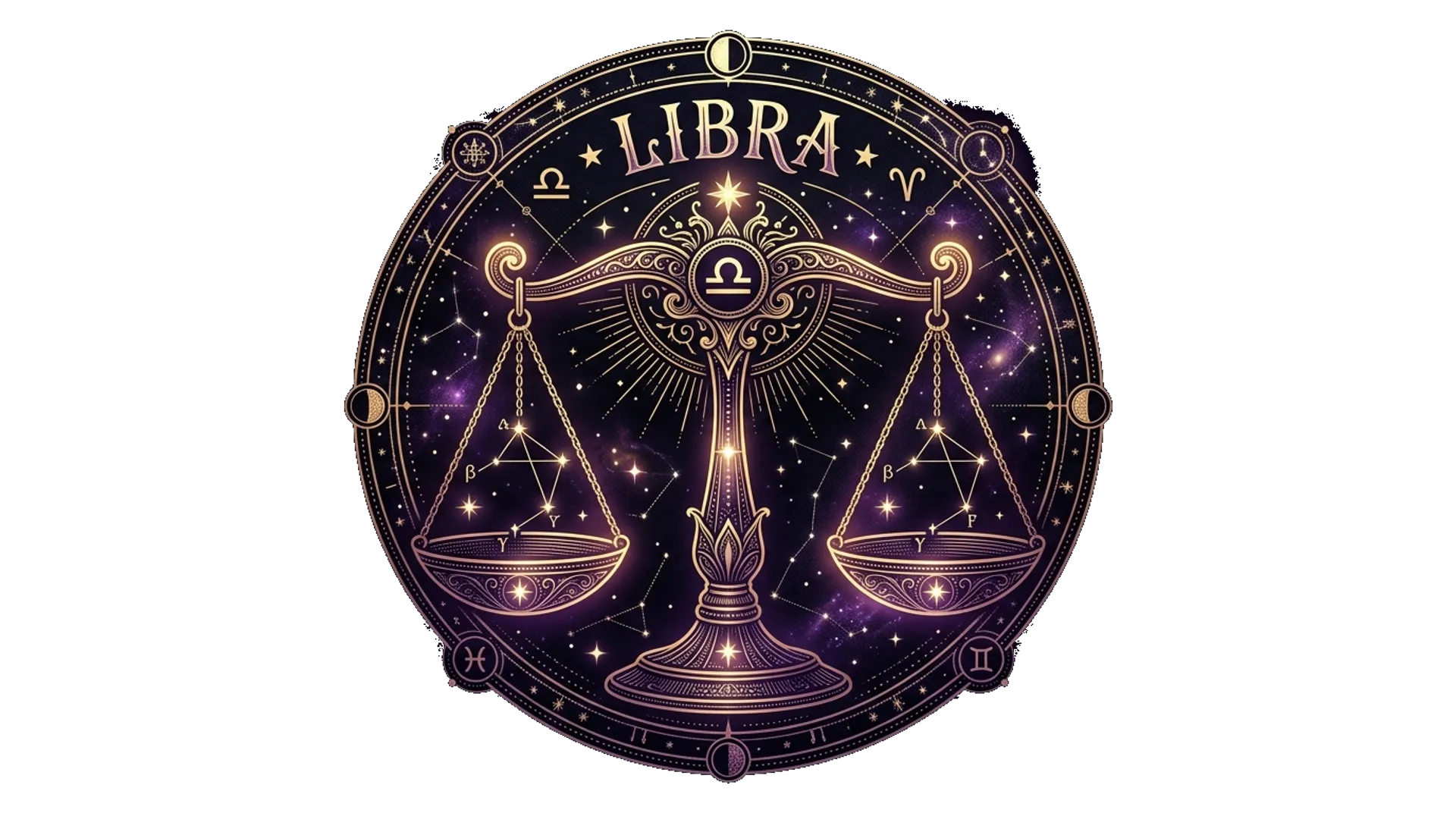 Libra zodiac sign illustration