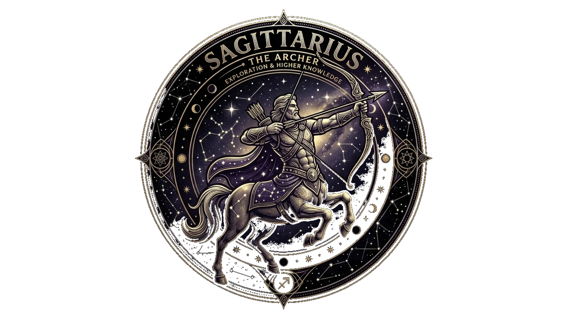 Sagittarius zodiac sign illustration