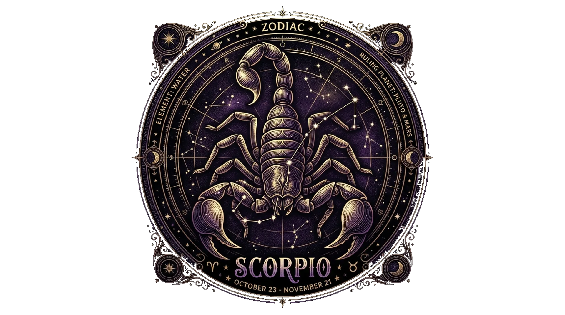 Scorpio zodiac sign illustration