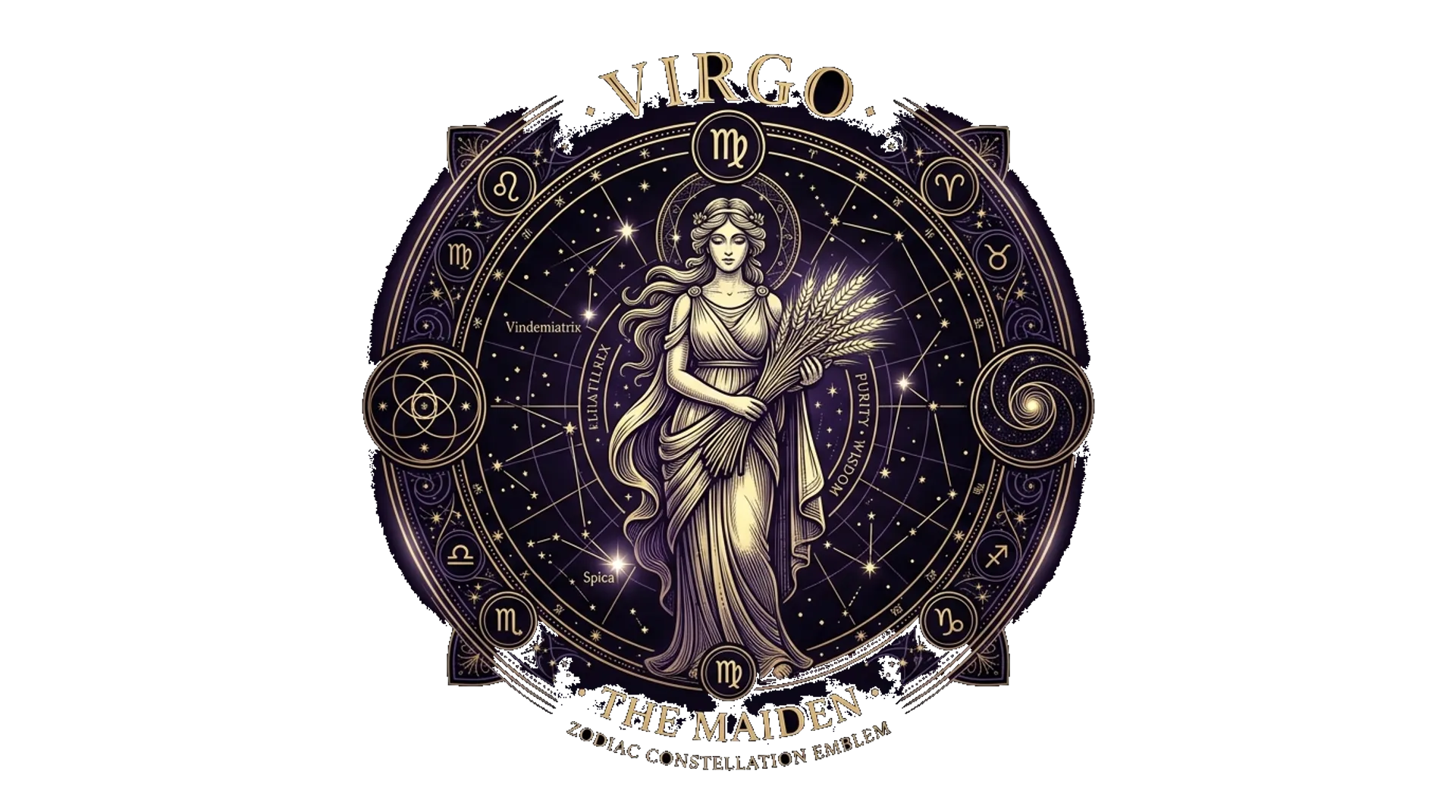 Virgo zodiac sign illustration
